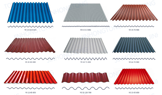 Μέγεθος/Διάσταση/Δύψος Custom RAL 9002 Grey White Color Coated PPGI Corrugated Steel Roof Sheet Tile