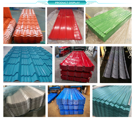 Μέγεθος/Διάσταση/Δύψος Custom RAL 9002 Grey White Color Coated PPGI Corrugated Steel Roof Sheet Tile