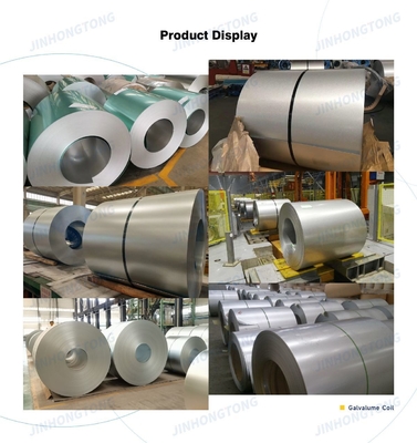 Συνηθισμένο υλικό βιομηχανίας Spangle DC51D AZ150 Hot Dip Aluzinc Roll 55% Al-Zn Steel Coil με πιστοποιητικό GS