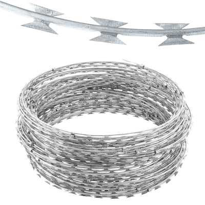 2.5±0.1mm Core Wire Dia. BTO22 Roll Hot Dip Galvanized Razor Barbed Wire για φράχτες