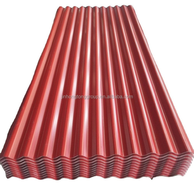 600-1250mm πλάτος RAL Προσαρμοσμένο χρώμα επικαλυμμένο γαλβανισμένο κυματοειδές μεταλλικό φύλλο στέγης PPGI θερμότητας ανθεκτικό φύλλο στέγης