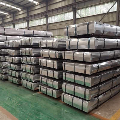 Πρότυπο ASTM 0.12-0.8mm πάχος Χτίσιμο υλικών προσαρμογή Dx51d Dx52d Dx53d Ζυγισμένο Galvalume Αλουμίνιο κυματοειδή φύλλο οροφής