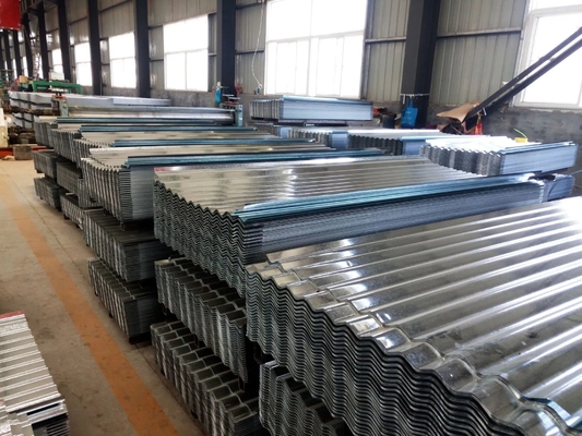 Πρότυπο ASTM 0.12-0.8mm πάχος Χτίσιμο υλικών προσαρμογή Dx51d Dx52d Dx53d Ζυγισμένο Galvalume Αλουμίνιο κυματοειδή φύλλο οροφής