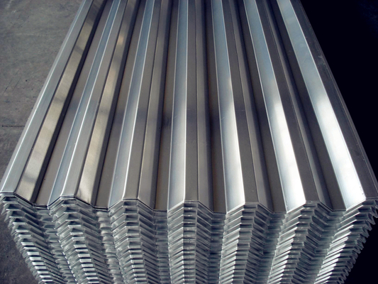 Πρότυπο ASTM 0.12-0.8mm πάχος Χτίσιμο υλικών προσαρμογή Dx51d Dx52d Dx53d Ζυγισμένο Galvalume Αλουμίνιο κυματοειδή φύλλο οροφής