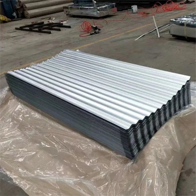 Πρότυπο ASTM 0.12-0.8mm πάχος Χτίσιμο υλικών προσαρμογή Dx51d Dx52d Dx53d Ζυγισμένο Galvalume Αλουμίνιο κυματοειδή φύλλο οροφής
