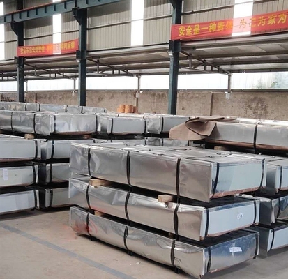 SGCC SPCC SECC DX51D βαθμός 4x8 Ζυγισμένο κυματοειδές φύλλο Μεταλλικό φύλλο οροφής ψευδαργύρου με μηδενικό τύπο σπάνγκελ