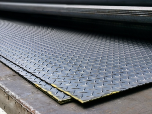 Σταθερό εύλογο ASTM Standard Q235 Q345 A36 Τετραγωνισμένη πλάκα τροχιάς από χάλυβα Teardrop για θερμό έλαση S235JR Τετραγωνισμένο φύλλο χάλυβα