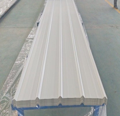 600-1250mm πλάτος υψηλής αντοχής γαλβανισμένη κυματοειδής χρωματική μεταλλική οροφή φύλλο DX51D PPGI φύλλο χρώμα ψευδάργυρο επικαλυμμένο με χάλυβα