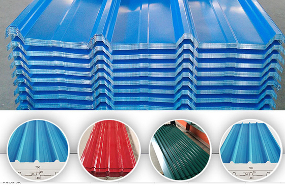 Καλύτερο φύλλο στέγης Q235 PPGI 14 Gauge Aluzinc Coil κυματοειδές φύλλο στέγης με πλάτος 1000-1220mm και πρότυπο ASTM
