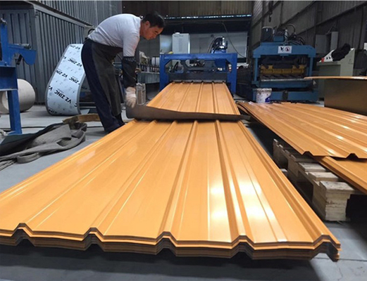 26 Gauge Blue Color Coated Prepainted Cold Rolled Metal Corrugated Steel Roofing Sheet Κατάλληλο για διάφορες εφαρμογές