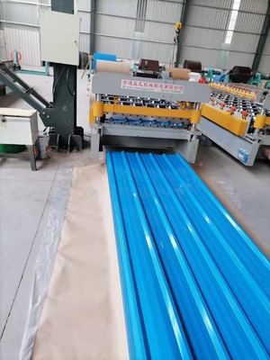 0.21-0.22MM Προχρωματισμένη επικάλυψη PE Ζήνκος GI κυματοειδής επικαλυμμένο χαλύβδινο φύλλο σιδηρομεταλλική στέγη φύλλα με όφελος
