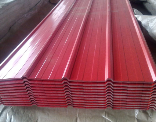 Prepainted Hot Dip Galvanized Ral 3003 3013 3020 3028 Color Corrugated Roofing Iron Sheet για τις απαιτήσεις του πελάτη