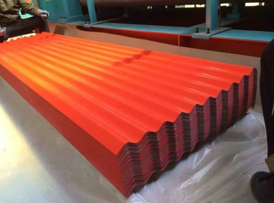 Δάχος 0,2 4 mm Χρωματιστή επικάλυψη 4ft x 8ft κυματοειδής γαλβανισμένο χαλύβδινο φύλλο για την οροφή SGCC/CGCC/DX51D Z/Q195-Q345