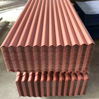 Δάχος 0,2 4 mm Χρωματιστή επικάλυψη 4ft x 8ft κυματοειδής γαλβανισμένο χαλύβδινο φύλλο για την οροφή SGCC/CGCC/DX51D Z/Q195-Q345
