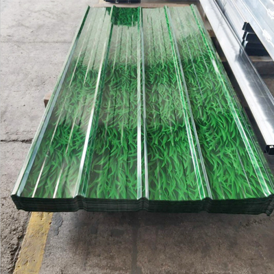 Δάχος 0,2 4 mm Χρωματιστή επικάλυψη 4ft x 8ft κυματοειδής γαλβανισμένο χαλύβδινο φύλλο για την οροφή SGCC/CGCC/DX51D Z/Q195-Q345