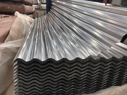 Τ σχήμα 0,2 έως 1,0 mm GI GL Ζυγισμένο χάλυβα Μεταλλική πλάκα Αλουζίνιο κυματοειδή κεραμίδια στέγης Standard ASTM Processing Service