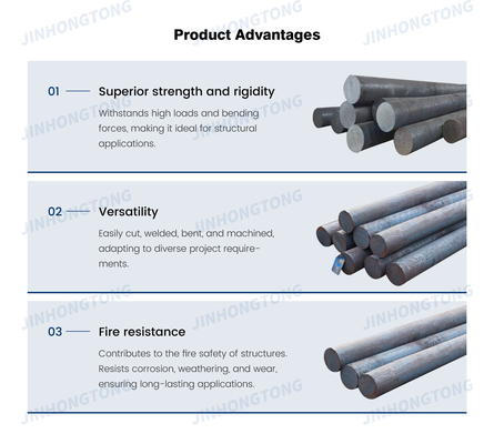 ASTM 1045 C45 S45c Ck45 Στραβή/Στρογγυλή ράβδο από ήπιο χάλυβα με τεχνική θερμής έλασης και ελεύθερη δειγματοληψία