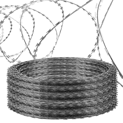 Ζυγισμένο Razor Wire Mesh Φράχτης με Χαρακτηριστικά υψηλής αντοχής στη τέντωση Wire Cross Razor Type και Anti Climb Spikes