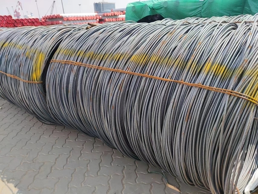 Χάλυβας δομικού άνθρακα HRB 400/500 BS460/ASTM A615 Διαμορφωμένη ράβδος χάλυβα ενισχυτική ράβδος 12 mm 16 mm θερμά κυλούμενα για κατασκευές