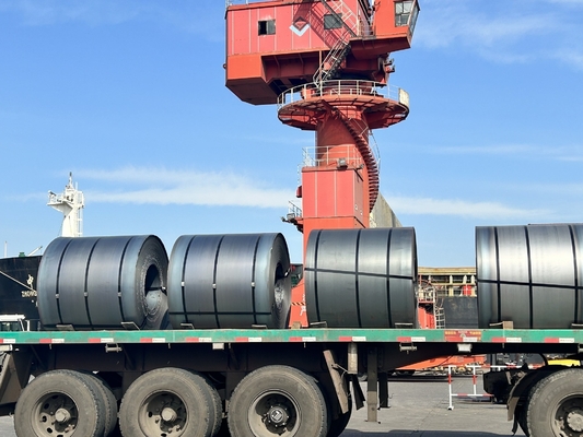 Κατηγορία Ss400 Q235 Q355 A36 Grade50 S235jr 1.2mm 1.5mm 1.1mm έως 12mm Soft HRC Ms Black Carbon Hot Rolled Strip Slite Steel Coil για πλάκα εμπορευματοκιβωτίου