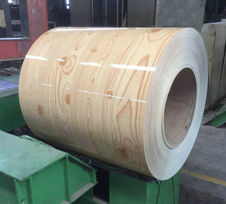 ISO9001 πιστοποιημένο ξύλινο ζωγραφισμένο PPGI Coils Z100 Coated Corrugated Zinc Steel Coil PPGI RAL 3028 0.3*1000 Προδιαγραφή