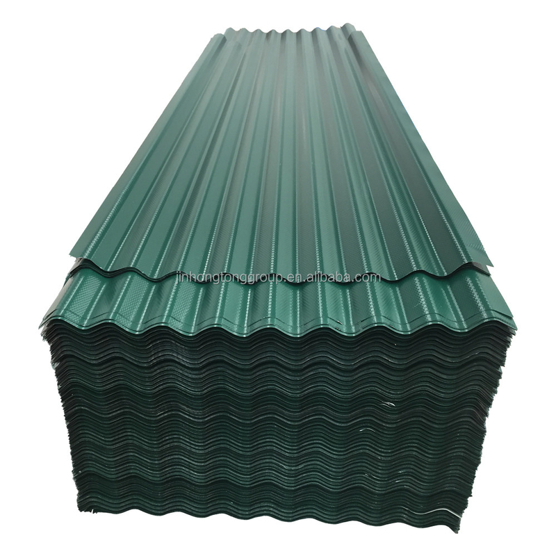 1400-1799mm μήκος PPGI φύλλα στέγης 0,13 πάχος με 20-275g/m2 Ζινκ επίστρωση και χρώμα επικαλυμμένο κυματοειδές χάλυβα