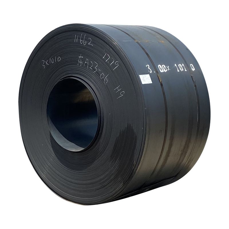 BS EN GB AiSi ASTM DIN JIS Standard High Hardness Hot Rolled Carbon Steel Coil με δερματικό πέρασμα και χωρίς όφελος